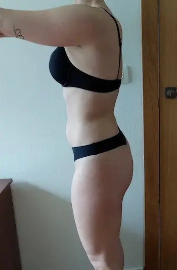 Mujer antes de perder 1kg en 7 días