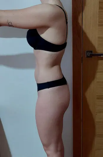 Mujer antes de perder 1kg en una semana